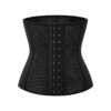 SIBOTE ST-1130 breathable 3-hook waist training girdle in black