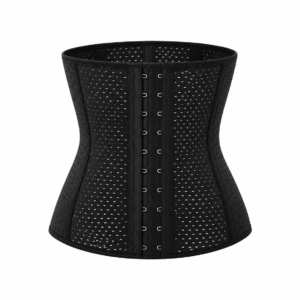SIBOTE ST-1130 breathable 3-hook waist training girdle in black