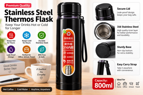 800ml Stainless Steel Vacuum Flask