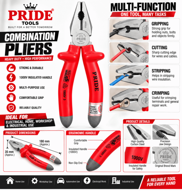 1000V Insulated Combination Pliers
