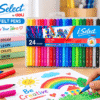 Deli 24 Colors Felt Pens