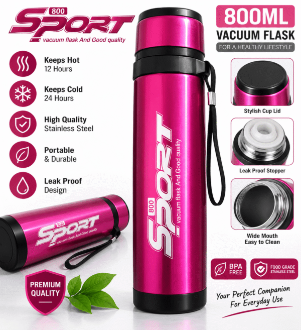 SPORT 800ml Stainless Steel Vacuum Flask