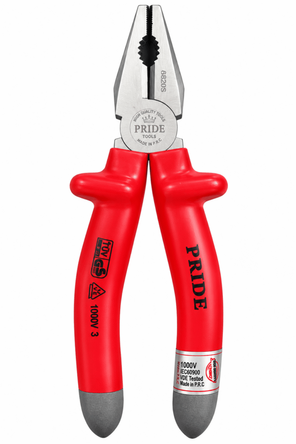 1000V Insulated Combination Pliers with red handles